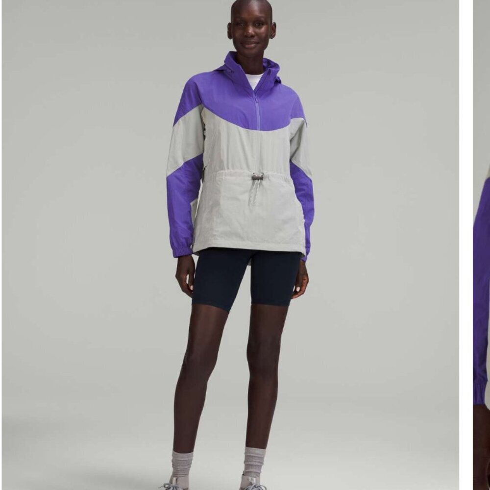 Lululemon Evergreen Anorak‎ Charged Indigo Seal Grey size 4 W4BNSS
